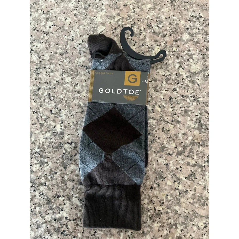 Gold Toe Men's Carlyle Argyle Crew Socks